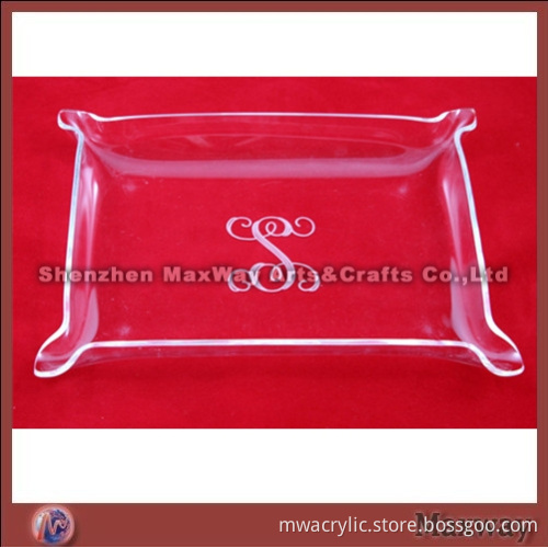 Modern Bending Desktop High Quality Acrylic Cookie/Bottle Tray for Promotion